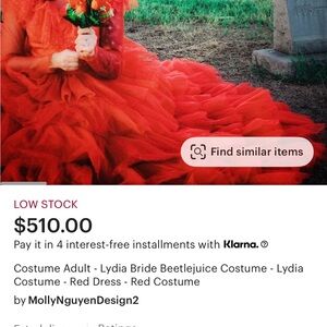 Lydia Bride Beetlejuice Costume - Lydia Cosplay - Red Dress - Red